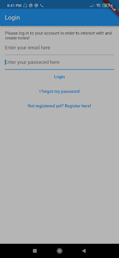 Android application My Personal Notes screenshort