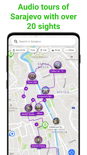 Android application Sarajevo Tour Guide:SmartGuide screenshort