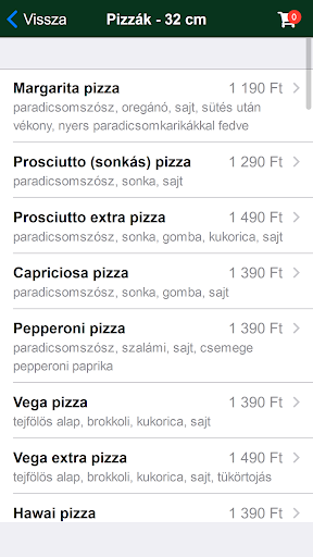 Android application Pizza 112 screenshort