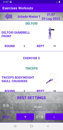 Exercises Workouts Datasheet
