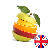 Card fruit in English icon