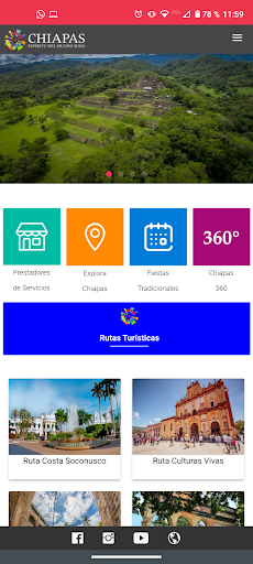 Android application VisitChiapas screenshort