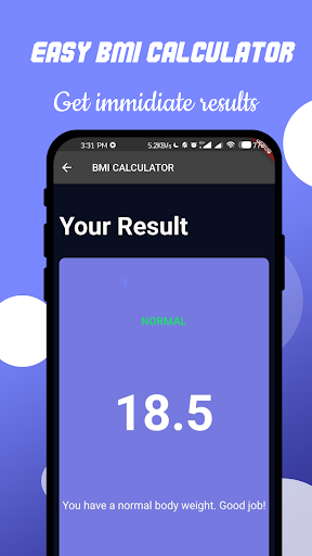 BMI Tracker - Health Check Screen 2