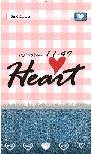Android application -Gingham Heart- Theme +HOME screenshort