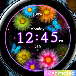 Imagen de icono Neon Flower_Watchface
