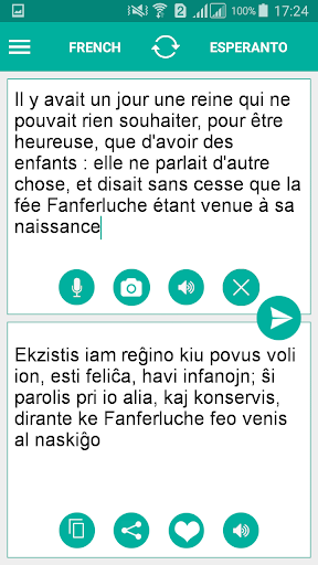 Android application Esperanto French Translator screenshort