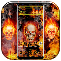 Flame Skull Theme Launcher