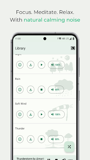 Android application Noice: Natural calming noise screenshort