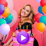 Cover Image of Download Happy birthday video with phot  APK