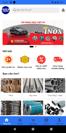 Android application Mua Inox - VietnaInox screenshort