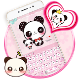 Pink Cute Panda Keyboard Theme icon