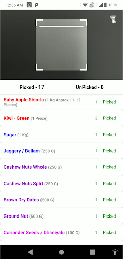 Zasket Picker App Screen 2