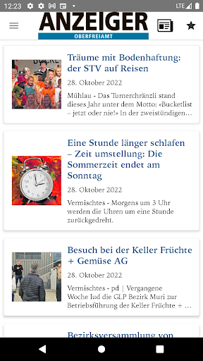 Android application Anzeiger Oberfreiamt screenshort