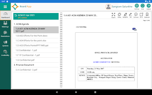 BoardApp V2 Screen 2