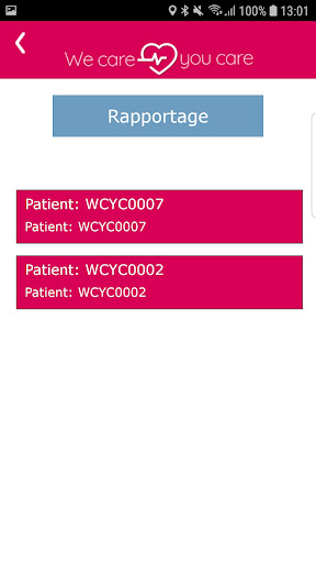 Android application AppForCare screenshort