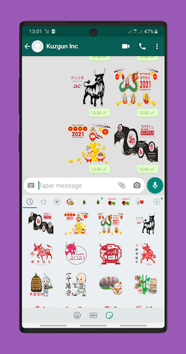 stickers Happy Chinese New Year 2021
