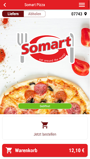 Android application Somart Pizza screenshort