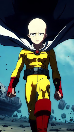 Saitama Anime wallpaper 4k