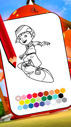 Boboiboy coloring cartoon gameのおすすめ画像5