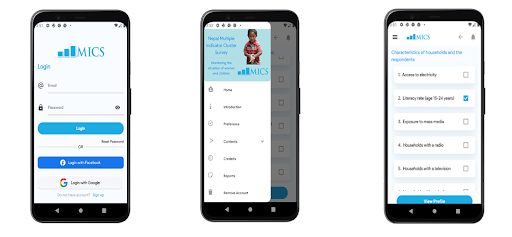 Android application NMICS screenshort