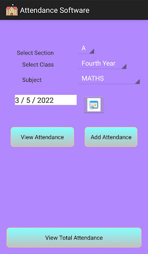 Attendance Software Screen 2
