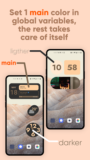 Material U - KWGT inspiré d'Android 12