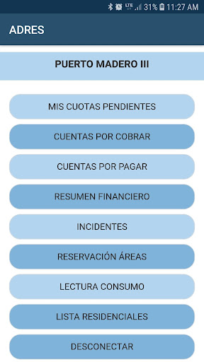Android application Sistema de Administración de R screenshort