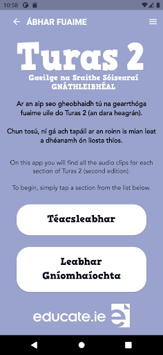 Turas 2 (2nd Edition) Screen 2