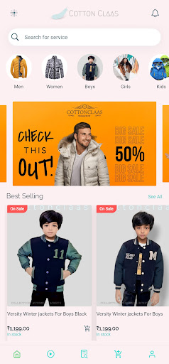 Android application Cotton Claas Winterwear Shop screenshort