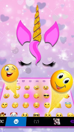 Dream Glitter Unicorn Keyboard Screen 3