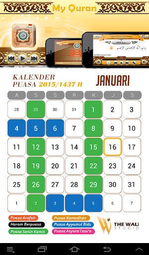Android application Kalender Puasa 2017 screenshort