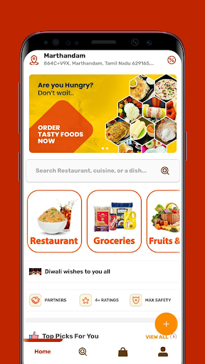 Android application Kumari Foodie Online Delivery screenshort