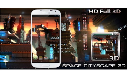 Space Cityscape 3D LWP צילום מסך