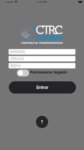 Android application CTRC Operacional screenshort