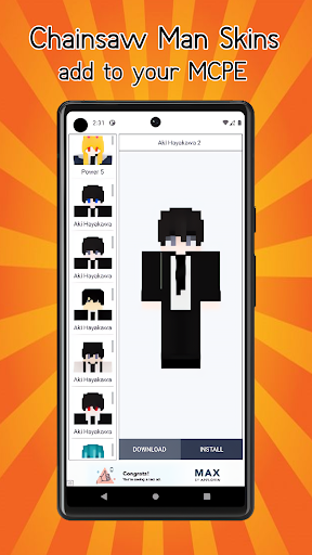 Chainsaw Man Skins for MCPE