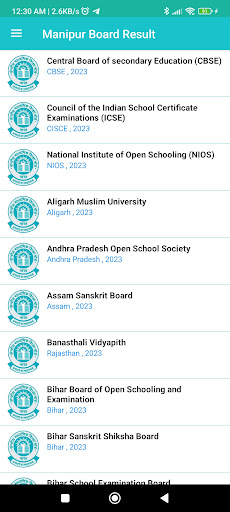 Manipur Board Result Screen 3