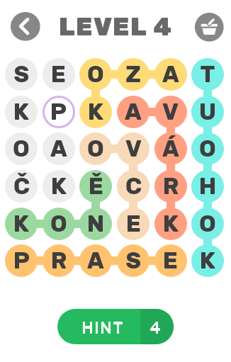 Поиск чешских слов тренажер д