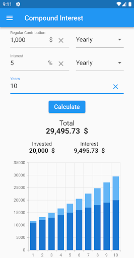 Compound Interest Calculator Screen 3