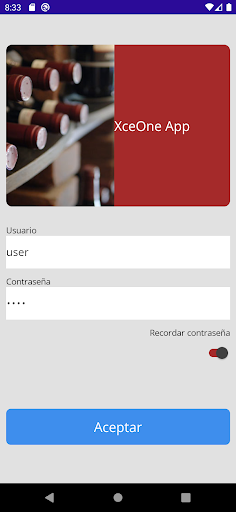 Android application XceOne para LC screenshort