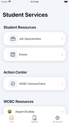 Android application myWCBC screenshort