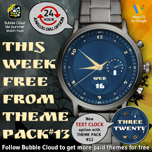 Watch Face Theme Bubble Cloud 4.05 screenshots 1