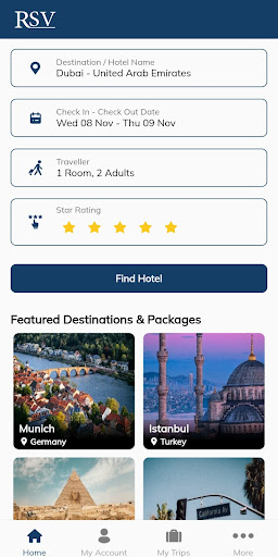 Android application RSV Hotels screenshort