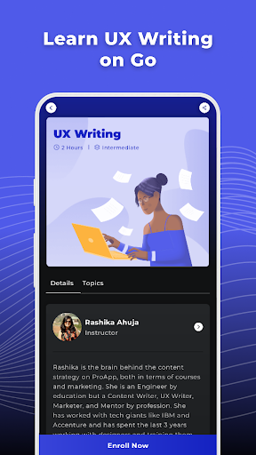 UX Writing Course - ProApp Screen 2