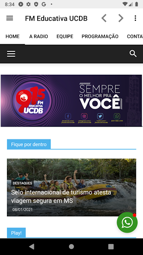 Android application FM EDUCATIVA UCDB screenshort
