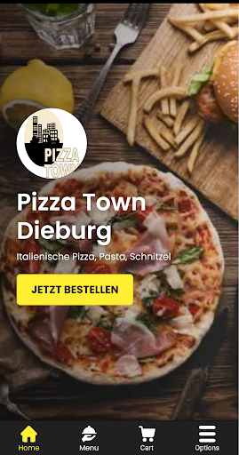 Android application Pizzatown screenshort