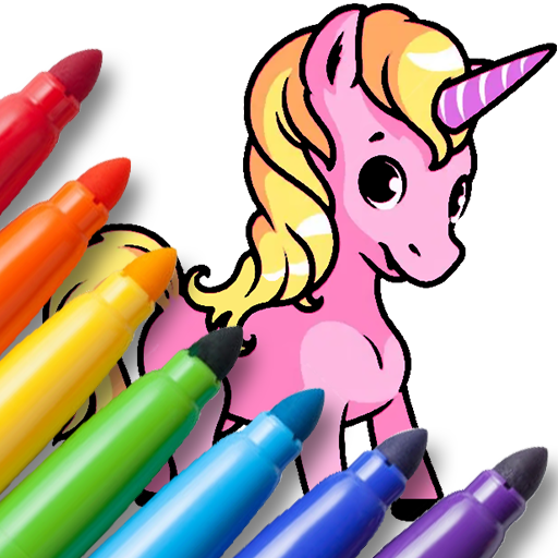 Unicorn coloring for kids  Icon