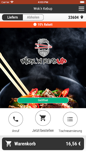 Android application Wok'n Kebup screenshort