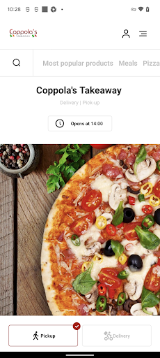 Android application Coppola's Takeaway screenshort