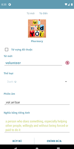 Học từ vựng tiếng Anh Screenshot 2 - AppWisp.com
