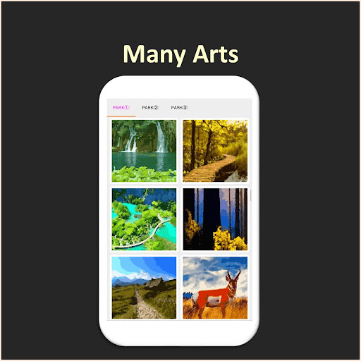 Android application Color by Number - park screenshort